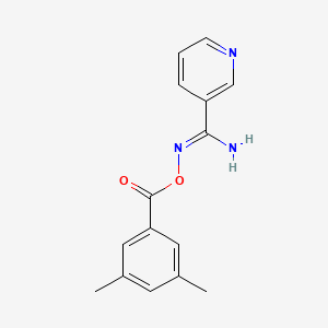 molecular formula C15H15N3O2 B5851868 N'-[(3,5-dimethylbenzoyl)oxy]-3-pyridinecarboximidamide 