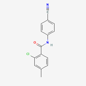 molecular formula C15H11ClN2O B5851889 2-chloro-N-(4-cyanophenyl)-4-methylbenzamide 