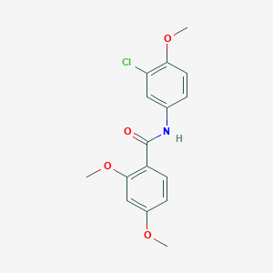 molecular formula C16H16ClNO4 B5851895 N-(3-chloro-4-methoxyphenyl)-2,4-dimethoxybenzamide 