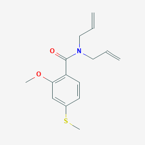 molecular formula C15H19NO2S B5851919 N,N-diallyl-2-methoxy-4-(methylthio)benzamide 