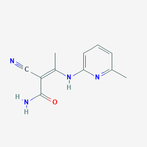 2-cyano-3-[(6-methyl-2-pyridinyl)amino]-2-butenamide