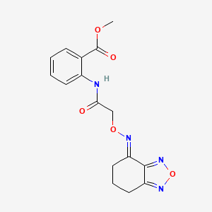 molecular formula C16H16N4O5 B5851927 methyl 2-({[(6,7-dihydro-2,1,3-benzoxadiazol-4(5H)-ylideneamino)oxy]acetyl}amino)benzoate 