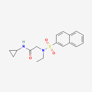 molecular formula C17H20N2O3S B5851941 N~1~-cyclopropyl-N~2~-ethyl-N~2~-(2-naphthylsulfonyl)glycinamide 