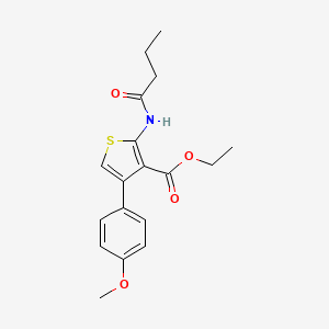 molecular formula C18H21NO4S B5851980 ethyl 2-(butyrylamino)-4-(4-methoxyphenyl)-3-thiophenecarboxylate 