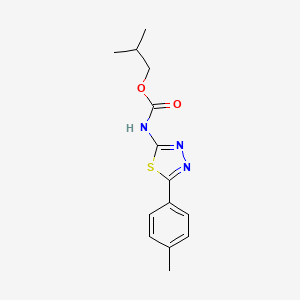 molecular formula C14H17N3O2S B5851989 isobutyl [5-(4-methylphenyl)-1,3,4-thiadiazol-2-yl]carbamate CAS No. 5528-06-3