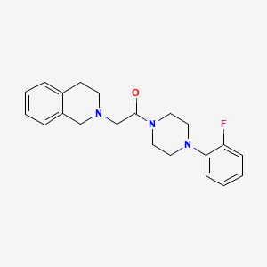 molecular formula C21H24FN3O B5852014 2-{2-[4-(2-fluorophenyl)-1-piperazinyl]-2-oxoethyl}-1,2,3,4-tetrahydroisoquinoline 