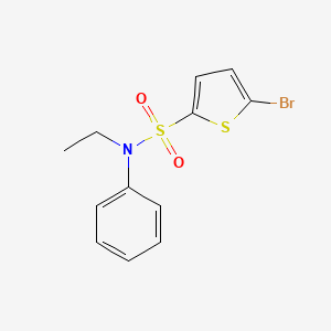 molecular formula C12H12BrNO2S2 B5852020 5-bromo-N-ethyl-N-phenyl-2-thiophenesulfonamide 