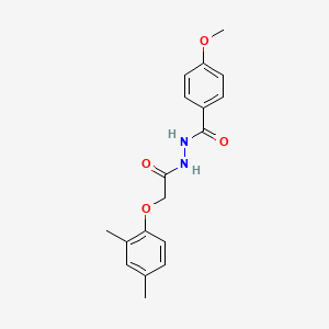 molecular formula C18H20N2O4 B5852031 N'-[(2,4-dimethylphenoxy)acetyl]-4-methoxybenzohydrazide 