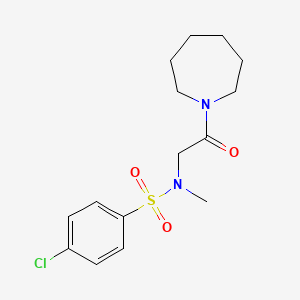 molecular formula C15H21ClN2O3S B5852049 N-[2-(1-azepanyl)-2-oxoethyl]-4-chloro-N-methylbenzenesulfonamide 
