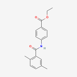molecular formula C18H19NO3 B5852060 ethyl 4-[(2,5-dimethylbenzoyl)amino]benzoate 