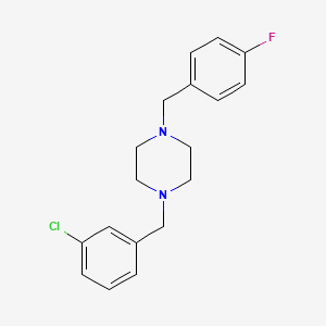 molecular formula C18H20ClFN2 B5852077 1-(3-chlorobenzyl)-4-(4-fluorobenzyl)piperazine 