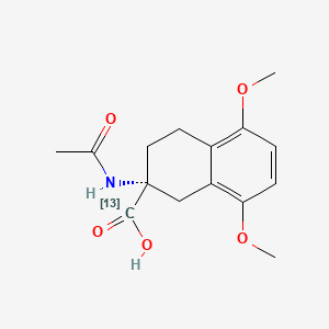 molecular formula C15H19NO5 B585210 2-(Acetylamino)-1,2,3,4-tetrahydro-5,8-dimethoxy-2-naphthalenecarboxylic Acid-13C CAS No. 1346599-12-9