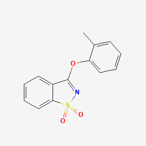 molecular formula C14H11NO3S B5852110 3-(2-methylphenoxy)-1,2-benzisothiazole 1,1-dioxide 