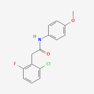molecular formula C15H13ClFNO2 B5852112 2-(2-chloro-6-fluorophenyl)-N-(4-methoxyphenyl)acetamide 