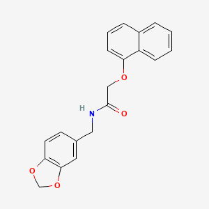 molecular formula C20H17NO4 B5852115 N-(1,3-benzodioxol-5-ylmethyl)-2-(1-naphthyloxy)acetamide 