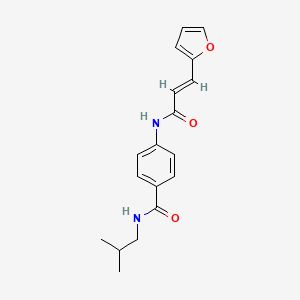 molecular formula C18H20N2O3 B5852128 4-{[3-(2-furyl)acryloyl]amino}-N-isobutylbenzamide 