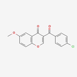 molecular formula C17H11ClO4 B5852153 3-(4-chlorobenzoyl)-6-methoxy-4H-chromen-4-one 