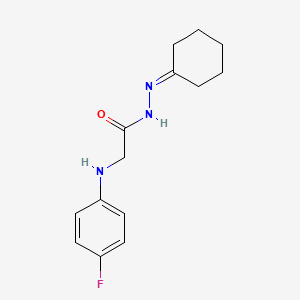 N'-cyclohexylidene-2-[(4-fluorophenyl)amino]acetohydrazide