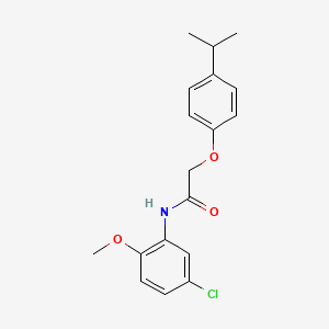 molecular formula C18H20ClNO3 B5852182 N-(5-chloro-2-methoxyphenyl)-2-(4-isopropylphenoxy)acetamide 