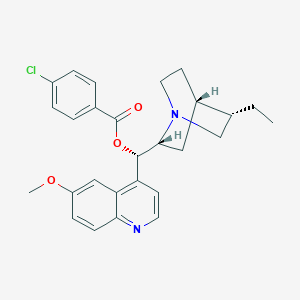 molecular formula C27H29ClN2O3 B058522 氢奎宁4-氯苯甲酸盐 CAS No. 113162-02-0