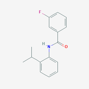 molecular formula C16H16FNO B5852213 3-fluoro-N-(2-isopropylphenyl)benzamide 