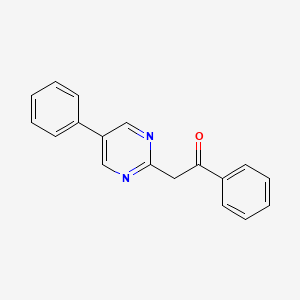 molecular formula C18H14N2O B5852220 1-phenyl-2-(5-phenyl-2-pyrimidinyl)ethanone CAS No. 91459-04-0