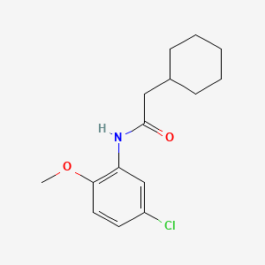 molecular formula C15H20ClNO2 B5852228 N-(5-chloro-2-methoxyphenyl)-2-cyclohexylacetamide 