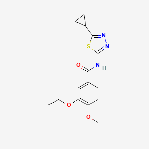 molecular formula C16H19N3O3S B5852240 N-(5-cyclopropyl-1,3,4-thiadiazol-2-yl)-3,4-diethoxybenzamide 
