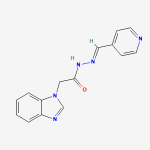 molecular formula C15H13N5O B5852252 2-(1H-benzimidazol-1-yl)-N'-(4-pyridinylmethylene)acetohydrazide 