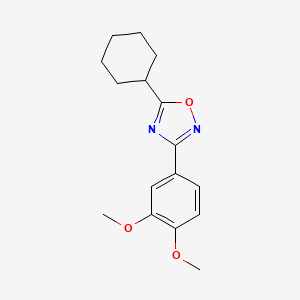 molecular formula C16H20N2O3 B5852260 5-cyclohexyl-3-(3,4-dimethoxyphenyl)-1,2,4-oxadiazole 