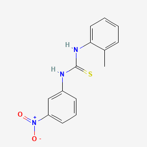 molecular formula C14H13N3O2S B5852275 N-(2-methylphenyl)-N'-(3-nitrophenyl)thiourea 