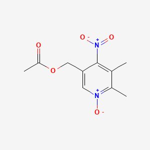 molecular formula C10H12N2O5 B585229 5-Acetoxymethyl-2,3-dimethyl-4-nitropyridine-1-oxide CAS No. 120003-74-9