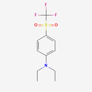 molecular formula C11H14F3NO2S B5852290 N,N-diethyl-4-[(trifluoromethyl)sulfonyl]aniline 