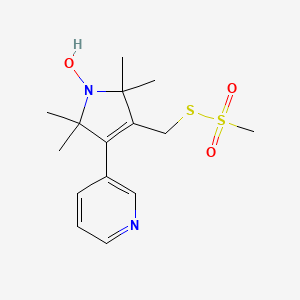 molecular formula C15H22N2O3S2 B585234 2,5-Dihydro-2,2,5,5-tetramethyl-3-[[(methylsulfonyl)thio]methyl]-4-(3-pyridinyl)-1H-pyrrol-1-yloxy CAS No. 1379779-19-7