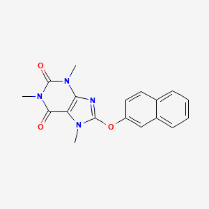 molecular formula C18H16N4O3 B5852345 1,3,7-trimethyl-8-(2-naphthyloxy)-3,7-dihydro-1H-purine-2,6-dione 