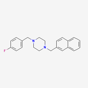 molecular formula C22H23FN2 B5852357 1-(4-fluorobenzyl)-4-(2-naphthylmethyl)piperazine 