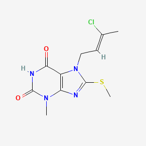 molecular formula C11H13ClN4O2S B5852365 7-(3-chloro-2-buten-1-yl)-3-methyl-8-(methylthio)-3,7-dihydro-1H-purine-2,6-dione 
