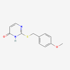 molecular formula C12H12N2O2S B5852369 2-[(4-methoxybenzyl)thio]-4(1H)-pyrimidinone 