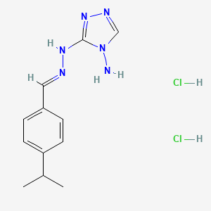 molecular formula C12H18Cl2N6 B5852387 4-isopropylbenzaldehyde (4-amino-4H-1,2,4-triazol-3-yl)hydrazone dihydrochloride 