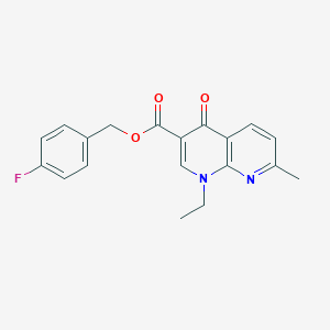 molecular formula C19H17FN2O3 B5852401 4-fluorobenzyl 1-ethyl-7-methyl-4-oxo-1,4-dihydro-1,8-naphthyridine-3-carboxylate 