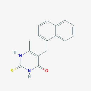 molecular formula C16H14N2OS B5852404 6-methyl-5-(1-naphthylmethyl)-2-thioxo-2,3-dihydro-4(1H)-pyrimidinone 