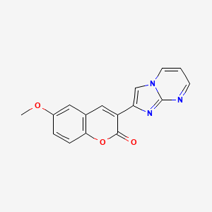 molecular formula C16H11N3O3 B5852443 3-imidazo[1,2-a]pyrimidin-2-yl-6-methoxy-2H-chromen-2-one 