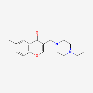 molecular formula C17H22N2O2 B5852446 3-[(4-ethyl-1-piperazinyl)methyl]-6-methyl-4H-chromen-4-one 