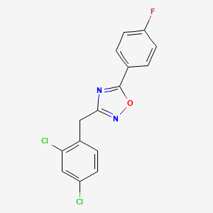 molecular formula C15H9Cl2FN2O B5852459 3-(2,4-dichlorobenzyl)-5-(4-fluorophenyl)-1,2,4-oxadiazole 