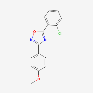 molecular formula C15H11ClN2O2 B5852465 5-(2-chlorophenyl)-3-(4-methoxyphenyl)-1,2,4-oxadiazole 
