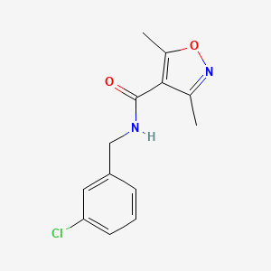 molecular formula C13H13ClN2O2 B5852475 N-(3-chlorobenzyl)-3,5-dimethyl-4-isoxazolecarboxamide 