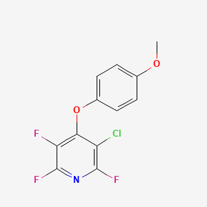 molecular formula C12H7ClF3NO2 B5852484 3-chloro-2,5,6-trifluoro-4-(4-methoxyphenoxy)pyridine 