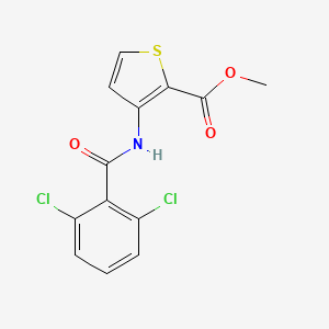 molecular formula C13H9Cl2NO3S B5852488 methyl 3-[(2,6-dichlorobenzoyl)amino]-2-thiophenecarboxylate 