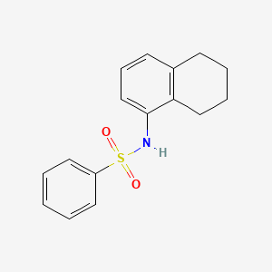 molecular formula C16H17NO2S B5852505 N-(5,6,7,8-tetrahydro-1-naphthalenyl)benzenesulfonamide 