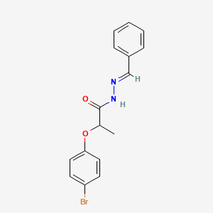 molecular formula C16H15BrN2O2 B5852513 N'-benzylidene-2-(4-bromophenoxy)propanohydrazide CAS No. 303087-06-1